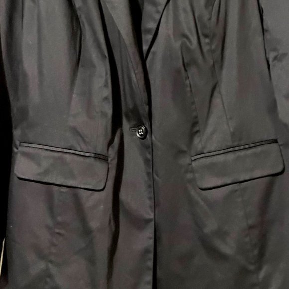 NWT Lane Bryant size 20 black single button lined long sleeve blazer - Picture 3 of 7